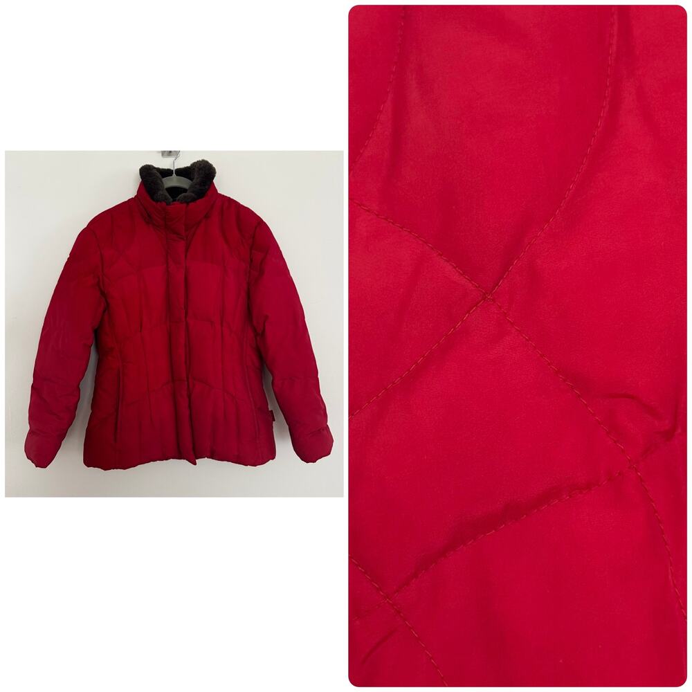 Calvin Klein Puffer Jacket with Faux Fur Collar